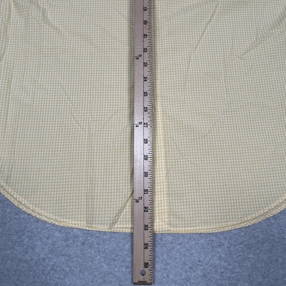 Ralph Lauren Yellow Gingham Long Sleeve Button Down Shirt Classic Fit L/16-1/2 - Picture 8 of 9